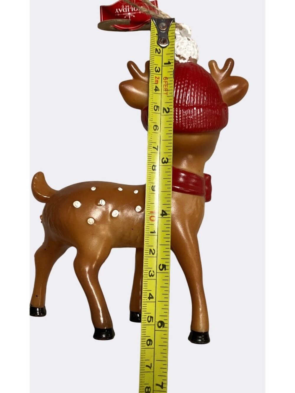 Holiday Time Red Hat Reindeer Ornament For Christmas Tree - Picture 11 of 13